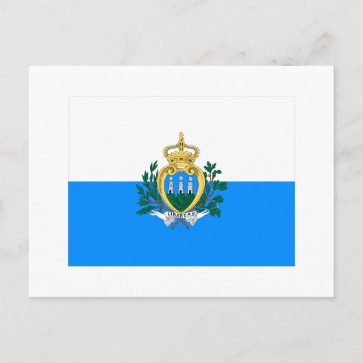 Carte Postale Drapeau de Saint-Marin (Devant)