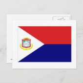 Carte Postale Drapeau de Saint-Martin (Devant / Derrière)