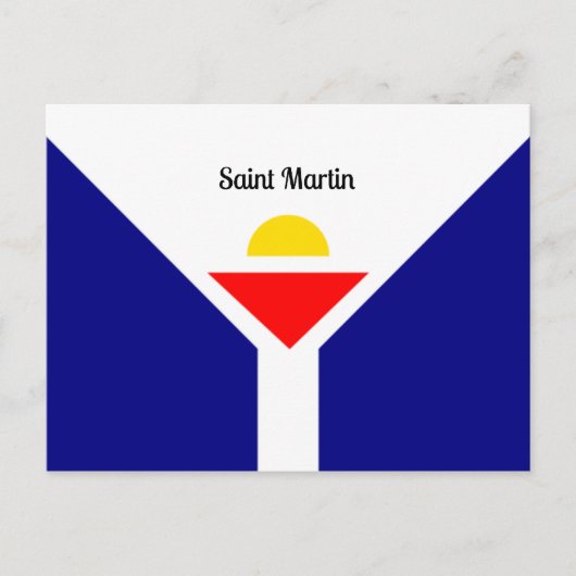 Carte Postale Drapeau de Saint-Martin (Devant)