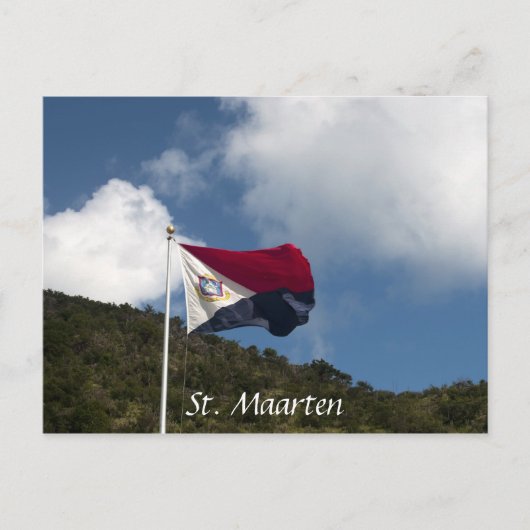 Carte Postale Drapeau de Saint-Martin (Devant)