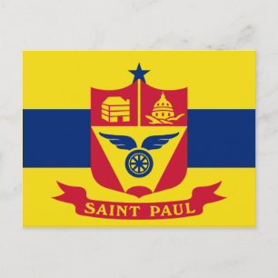 Carte Postale Drapeau de Saint Paul (Minnesota)