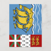 Carte Postale Drapeau de Saint-Pierre-et-Miquelon (Devant)