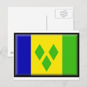 Carte Postale Drapeau de Saint-Vincent-et-les Grenadines (Devant / Derrière)