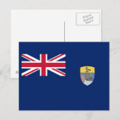 Carte Postale Drapeau de Sainte-Hélène (Devant / Derrière)