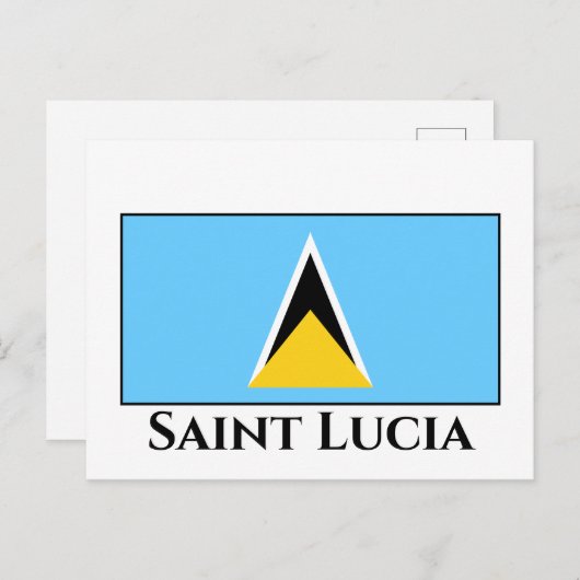 Carte Postale Drapeau de Sainte-Lucie (Devant / Derrière)