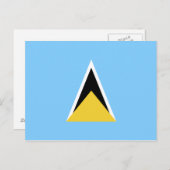 Carte Postale Drapeau de Sainte-Lucie (Devant / Derrière)