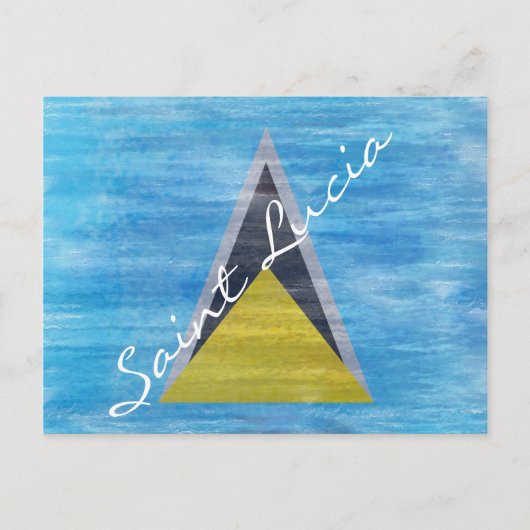 Carte Postale Drapeau de Sainte-Lucie (Devant)