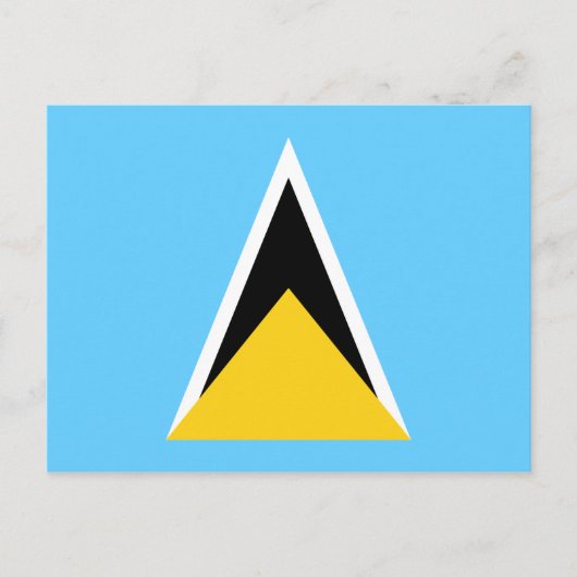 Carte Postale Drapeau de Sainte-Lucie (Devant)