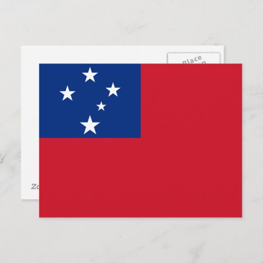 Carte Postale Drapeau de Samoa (Devant / Derrière)