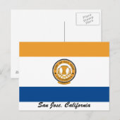 Carte Postale Drapeau de San Jose (Devant / Derrière)