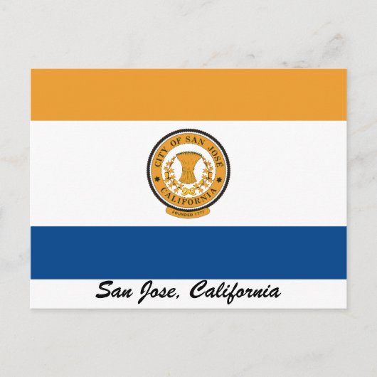Carte Postale Drapeau de San Jose (Devant)