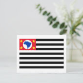Carte Postale Drapeau de São Paulo, Brésil (Debout devant)
