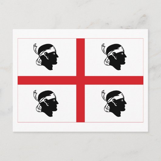 Carte Postale Drapeau de Sardegna (Devant)