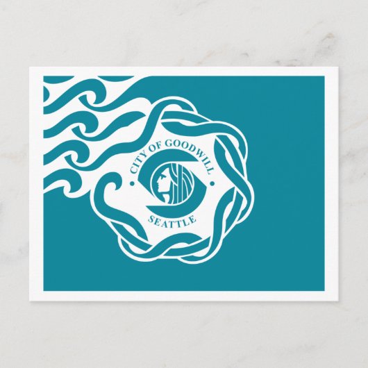 Carte Postale Drapeau de Seattle (Devant)