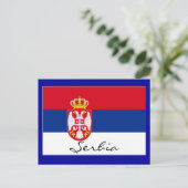 Carte postale drapeau de Serbie (Debout devant)