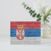 Carte Postale Drapeau de Serbie (Debout devant)