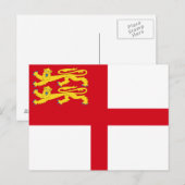 Carte Postale Drapeau de Sercq (Devant / Derrière)