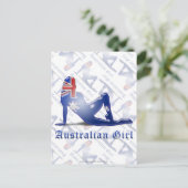 Carte Postale Drapeau de silhouette pour fille australienne (Debout devant)