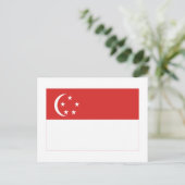 Carte Postale Drapeau de Singapour (Debout devant)