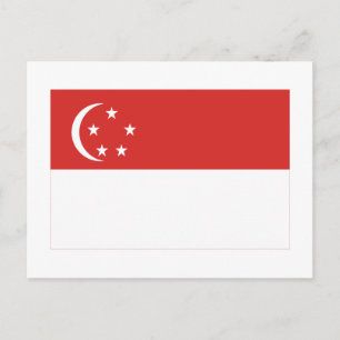 Carte Postale Drapeau de Singapour