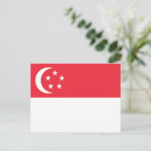 Carte Postale Drapeau de Singapour (Debout devant)