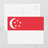 Carte Postale Drapeau de Singapour (Devant / Derrière)