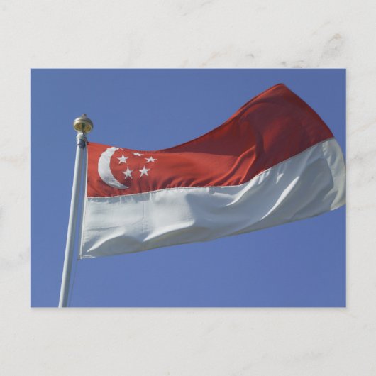 Carte Postale Drapeau de Singapour (Devant)