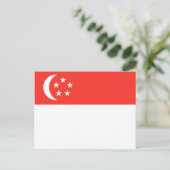 Carte Postale Drapeau de Singapour (Debout devant)