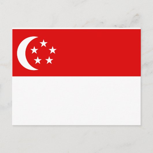 Carte Postale Drapeau de Singapour (Devant)