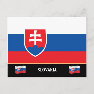 Carte Postale Drapeau de Slovaquie et voyage en Slovaquie / Slov