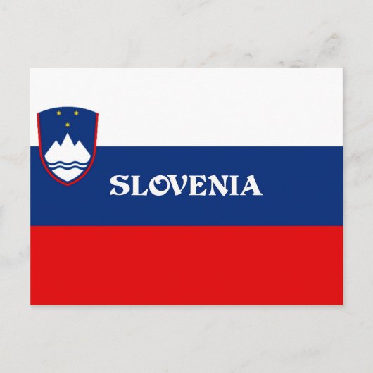 Carte Postale Drapeau de Slovénie (Devant)