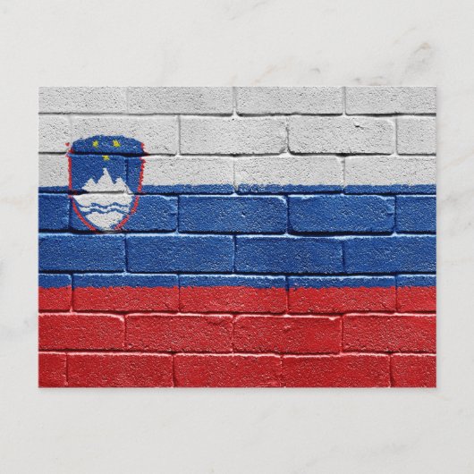 Carte Postale Drapeau de Slovénie (Devant)