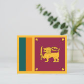 Carte Postale Drapeau de Sri Lanka (Debout devant)
