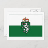 Carte Postale Drapeau de Styrie, Autriche (Devant / Derrière)