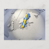 Carte Postale Drapeau de Suède (Devant)