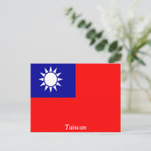 Carte Postale Drapeau de Taïwan (Debout devant)
