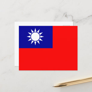 Carte Postale Drapeau de Taïwan : République de Chine, Taipei ch