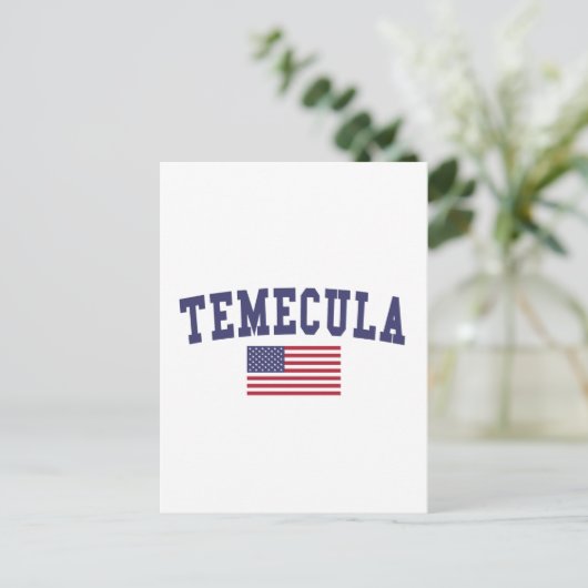 Carte Postale Drapeau de Temecula USA (Debout devant)