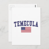 Carte Postale Drapeau de Temecula USA (Devant / Derrière)