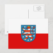 Carte Postale Drapeau de Thuringe (Devant / Derrière)