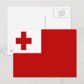 CARTE POSTALE DRAPEAU DE TONGA (Devant / Derrière)