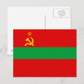Carte Postale Drapeau de Transnistrie (Devant / Derrière)