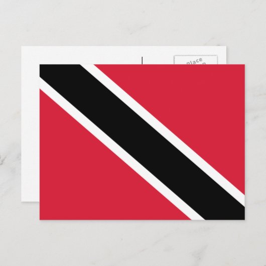 Carte Postale Drapeau de Trinidadiens et Tobago, Trinité-et-Toba (Devant / Derrière)
