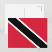 Carte Postale Drapeau de Trinité-et-Tobago (Devant / Derrière)