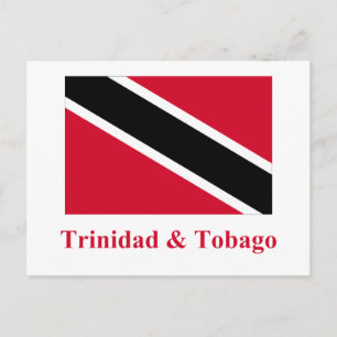 Carte Postale Drapeau de Trinité-et-Tobago portant le nom