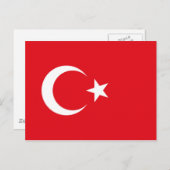Carte Postale Drapeau de Turquie (Devant / Derrière)