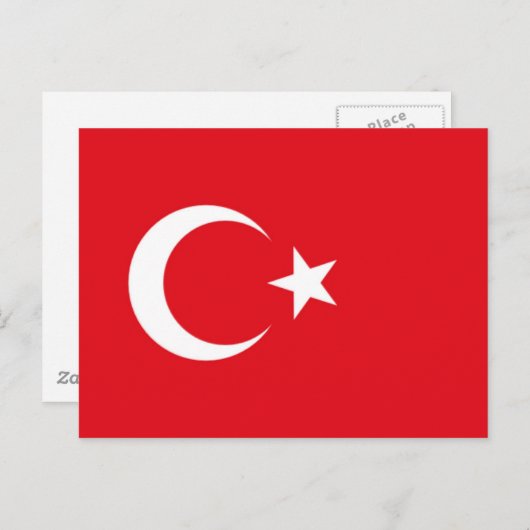 Carte Postale Drapeau de Turquie (Devant / Derrière)
