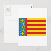Carte Postale Drapeau de Valencia (Devant / Derrière)