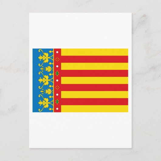 Carte Postale Drapeau de Valencia (Devant)