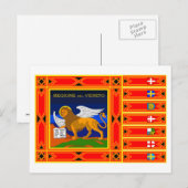 Carte Postale Drapeau de Veneto (Devant / Derrière)